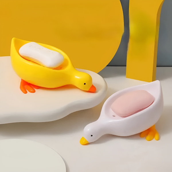 Cute Duck Soap Holder – Portable Soap Organizer & Drying Rack for Bathroom & Kitchen (Random Color)
