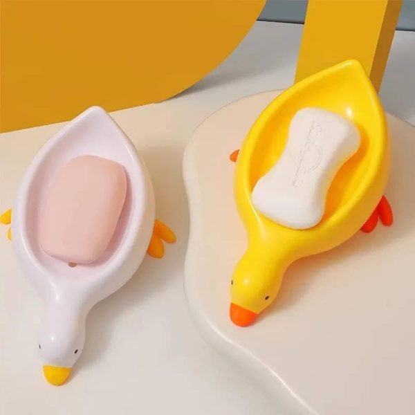 Cute Duck Soap Holder – Portable Soap Organizer & Drying Rack for Bathroom & Kitchen (Random Color)