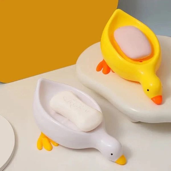 Cute Duck Soap Holder – Portable Soap Organizer & Drying Rack for Bathroom & Kitchen (Random Color)
