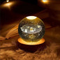 3D Galaxy LED Crystal Light Ball – Color-Changing Night Lamp with Remote Control