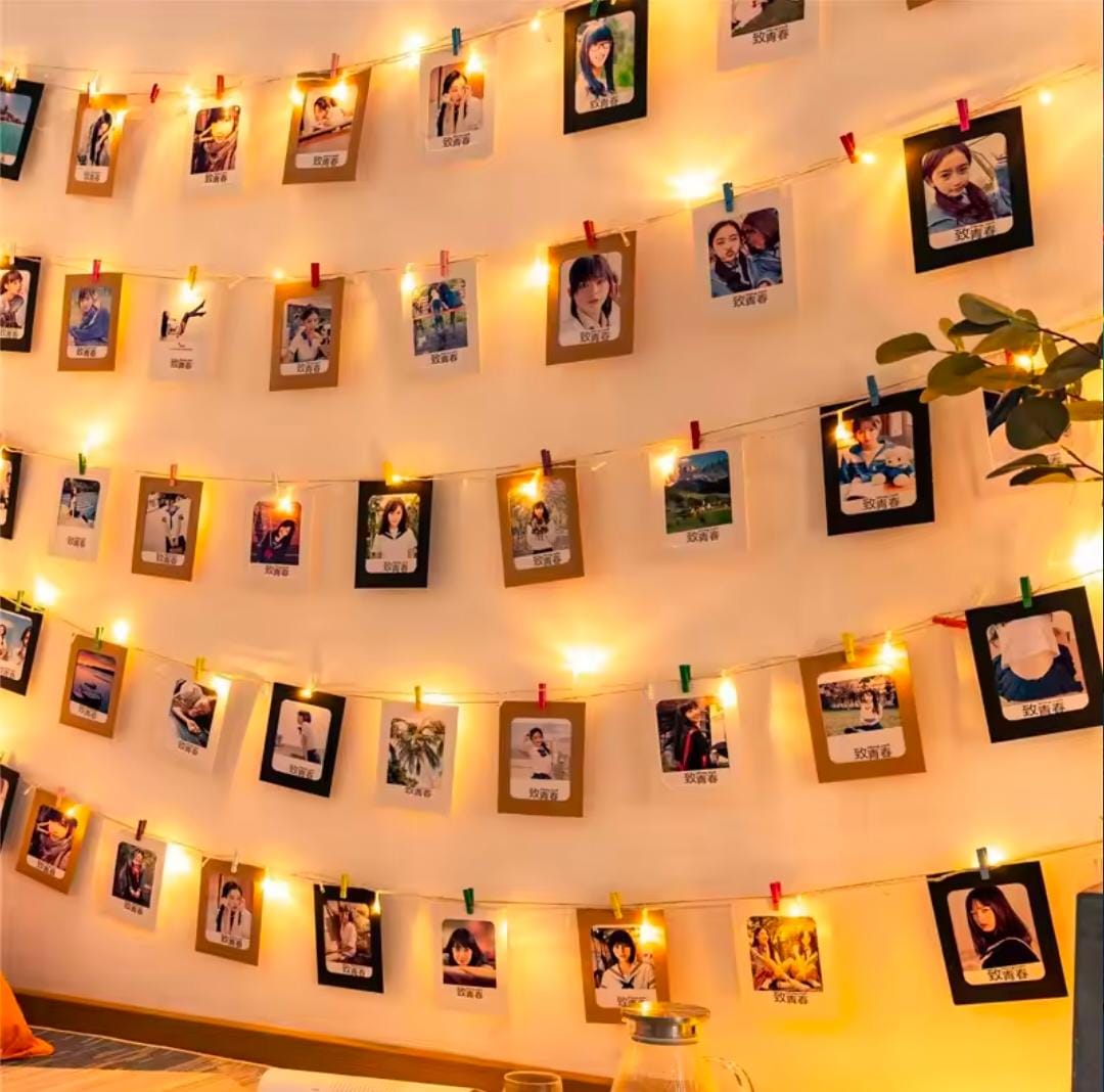 LED Photo Clip String Lights – Decorative Fairy Lights for Hanging Photos, Cards & Room Décor

