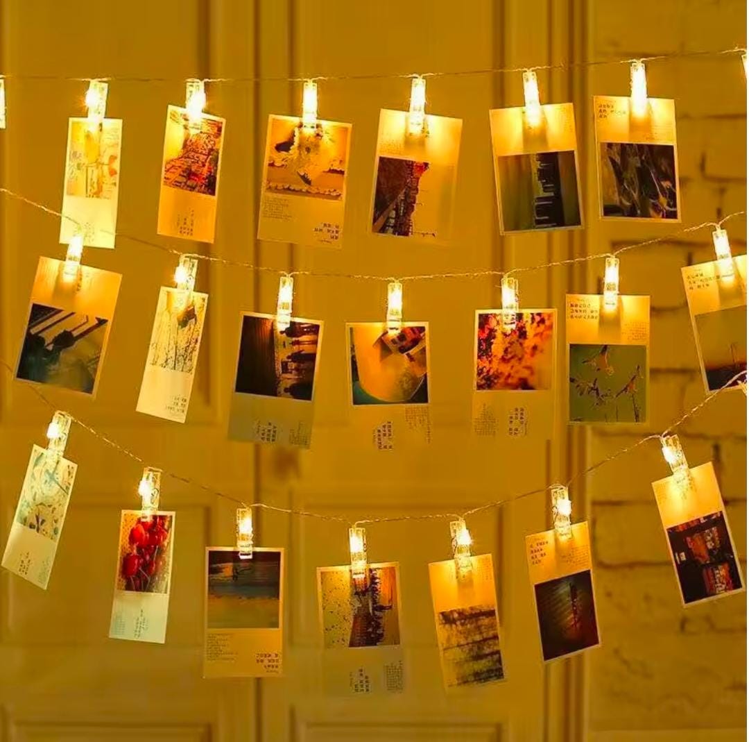 LED Photo Clip String Lights – Decorative Fairy Lights for Hanging Photos, Cards & Room Décor

