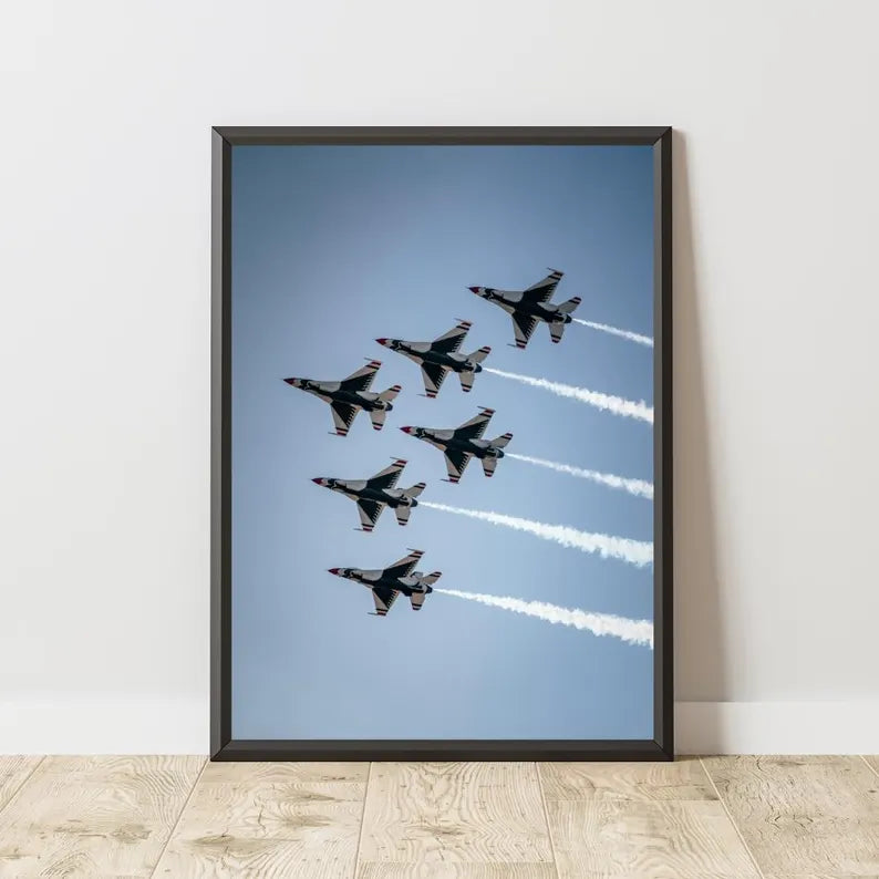 F-16 Fighter Jet Formation Poster | Aviation Wall Art Pakistan