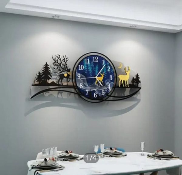 forest-figure-deer-3d-wall-clock