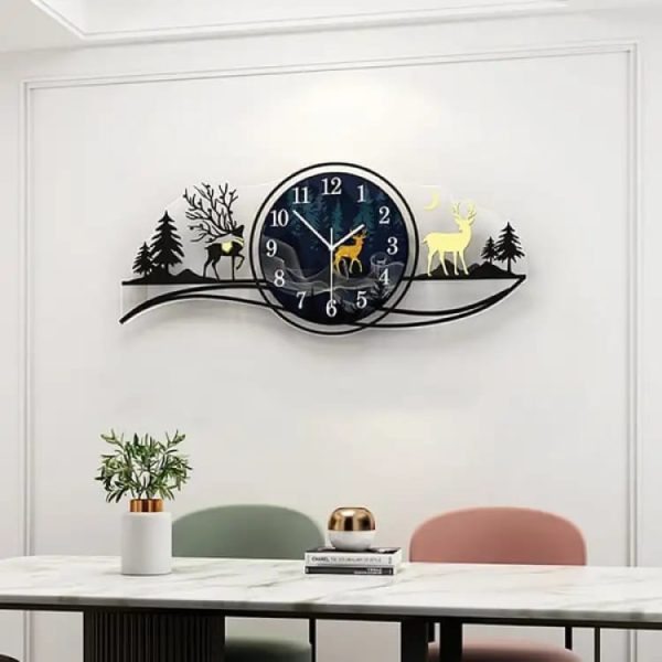 forest-figure-deer-3d-wall-clock