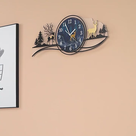 forest-figure-deer-3d-wall-clock