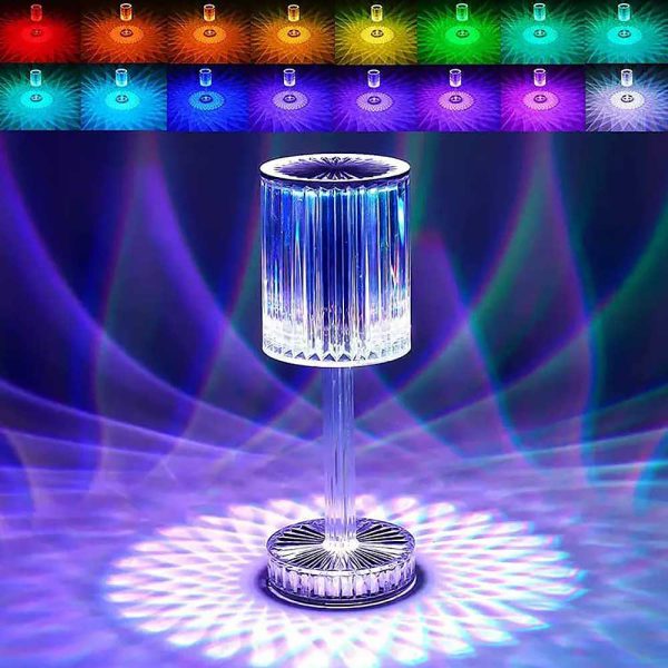 Colorful LED light projector with dynamic light patterns on a dark background