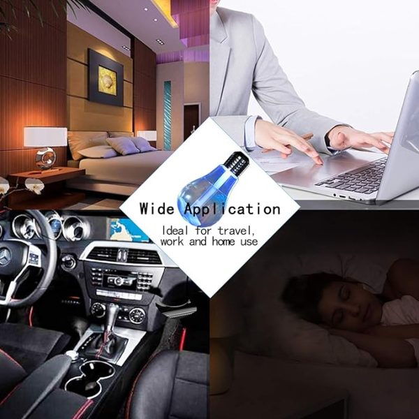 Collage of a bedroom, person using a laptop, car interior, and person sleeping with 'Wide Application' text overlay.